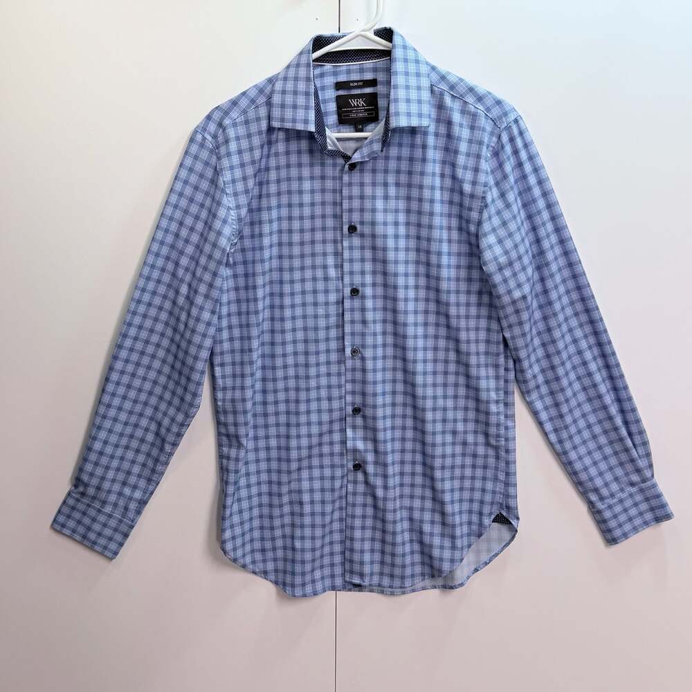 WRK Slim Fit Long Sleeve Button Down Shirt Size 15